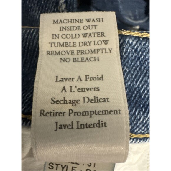 Frank & Eileen Cork Size 31 Button Fly Everyday Straight Blue Jeans Raw Hem - Picture 11 of 13